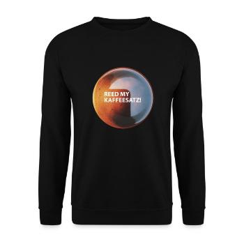 Coffee "Reed my Coffee Grounds" - Sweat-shirt Unisexe - noir - Devant - Alina (178cm) & Michal (187cm)