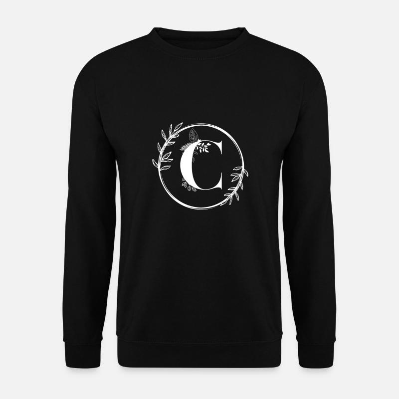 Floral letter C - Unisex Sweatshirt - black