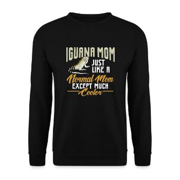 Leguan Eidechse Reptil Herpetologe - Unisex Pullover - Schwarz - Vorne - Alina (178cm) & Michal (187cm)