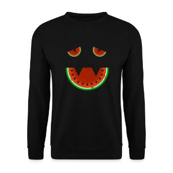 Halloween Watermelon - Unisex Pullover - Schwarz - Vorne - Alina (178cm) & Michal (187cm)