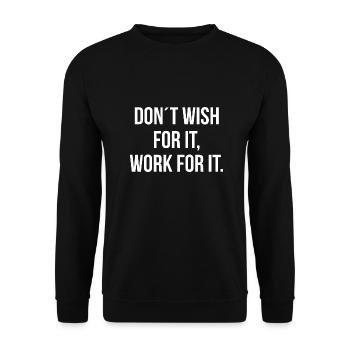 Je ne souhaite pas que cela fonctionne pour cela - Sweat-shirt Unisexe - noir - Devant - Alina (178cm) & Michal (187cm)