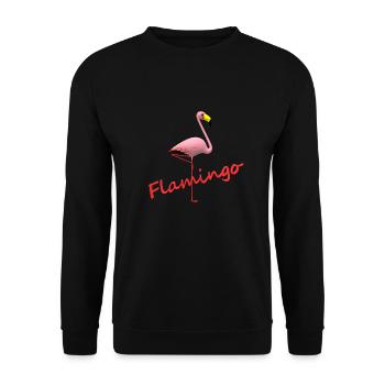 flamingo animal cute pretty chic cute beautiful - Unisex Sweatshirt - black - Front - Alina (178cm) & Michal (187cm)
