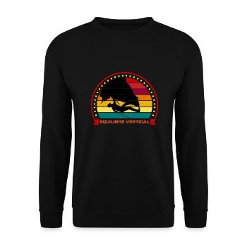 équilibre verticale cadeau humour escalade - Sweat-shirt Unisexe - noir - Devant - Alina (178cm) & Michal (187cm)