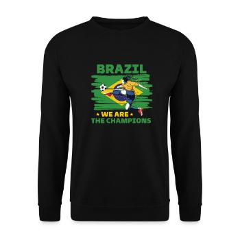Brésil Football 2022 supporter de Brésil foot - Sweat-shirt Unisexe - noir - Devant - Alina (178cm) & Michal (187cm)
