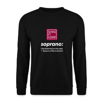 Soprano Noun - Unisex Sweatshirt - black - Front - Alina (178cm) & Michal (187cm)