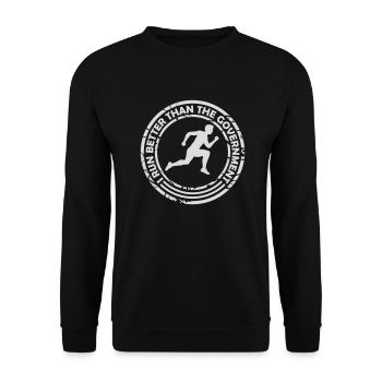 run better than government - Unisex Sweatshirt - black - Front - Alina (178cm) & Michal (187cm)