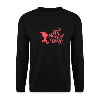 Eleven - Unisex Sweatshirt - black - Front - Alina (178cm) & Michal (187cm)