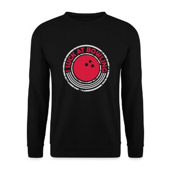 Je suis nul au bowling - Sweat-shirt Unisexe - noir - Devant - Alina (178cm) & Michal (187cm)