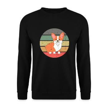 Amoureux des chiens Gallois Corgi Pembroke - Sweat-shirt Unisexe - noir - Devant - Alina (178cm) & Michal (187cm)