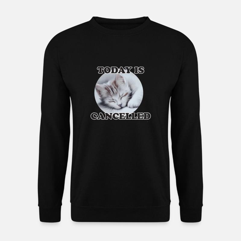 sleeping cat - Unisex Pullover - Schwarz