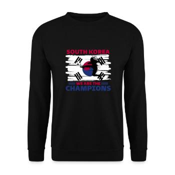 Corée du Sud Football 2022 supporter de Corée foot - Sweat-shirt Unisexe - noir - Devant - Alina (178cm) & Michal (187cm)