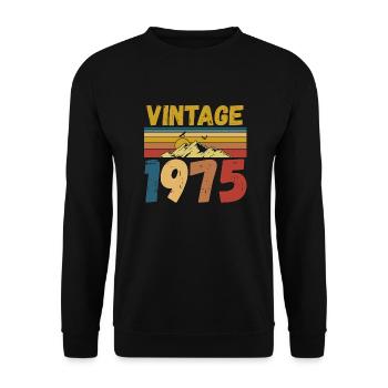 Vintae 1975 / fabriqué en 1975 - Sweat-shirt Unisexe - noir - Devant - Alina (178cm) & Michal (187cm)