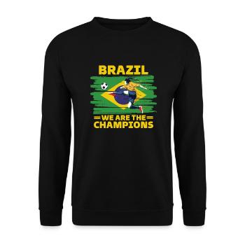 Brésil Football 2022 supporter de Brésil foot - Sweat-shirt Unisexe - noir - Devant - Alina (178cm) & Michal (187cm)