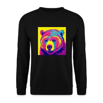 Grizzli coloré - Sweat-shirt Unisexe - noir - Devant - Alina (178cm) & Michal (187cm)