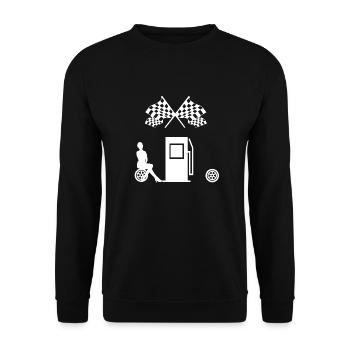 Car - Unisex Sweatshirt - black - Front - Alina (178cm) & Michal (187cm)