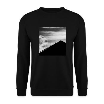 ETNA Sizilien Bergsteigen - Unisex Pullover - Schwarz - Vorne - Alina (178cm) & Michal (187cm)
