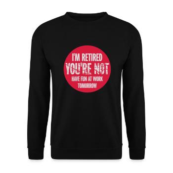 have fun at work - Unisex Pullover - Schwarz - Vorne - Alina (178cm) & Michal (187cm)