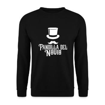 Pandilla del Novio Boyfriend Gang Groomsmen Gift - Unisex Sweatshirt - black - Front - Alina (178cm) & Michal (187cm)