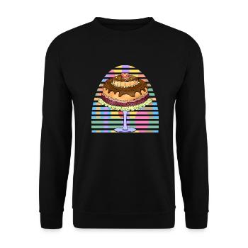 Cake - Unisex Sweatshirt - black - Front - Alina (178cm) & Michal (187cm)