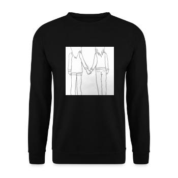 LGBT Queer 🌈🌈 - Unisex Pullover - Schwarz - Vorne - Alina (178cm) & Michal (187cm)