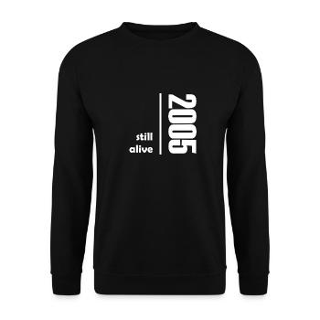 2005 still alive white - Unisex Pullover - Schwarz - Vorne - Alina (178cm) & Michal (187cm)