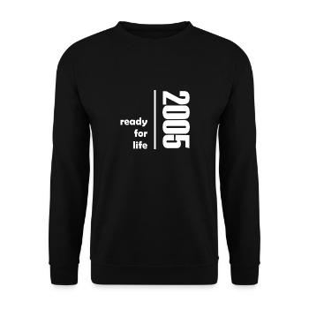 2005 ready for life white - Unisex Pullover - Schwarz - Vorne - Alina (178cm) & Michal (187cm)
