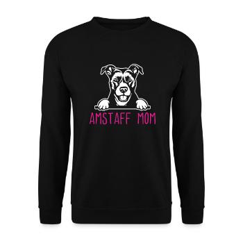 American Staffordshire Bull Terrier Staffy Dog - Unisex Sweatshirt - black - Front - Alina (178cm) & Michal (187cm)