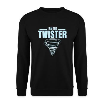 I Am The Twister Meteorology Meteorologist - Unisex Sweatshirt - black - Front - Alina (178cm) & Michal (187cm)