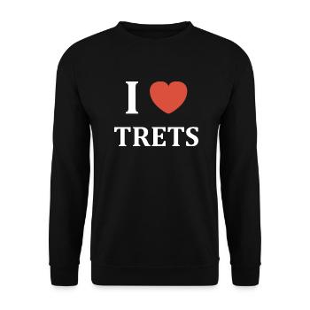 i love trets - Sweat-shirt Unisexe - noir - Devant - Alina (178cm) & Michal (187cm)