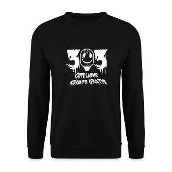 303 Acid Headphone Smile white - Unisex Pullover - Schwarz - Vorne - Alina (178cm) & Michal (187cm)