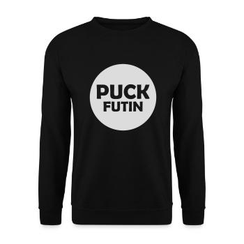 puck futin logo design - Unisex Sweatshirt - black - Front - Alina (178cm) & Michal (187cm)