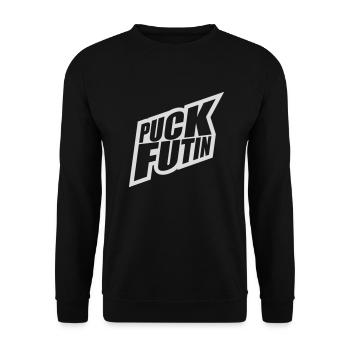 puck futin Logo Design - Unisex Pullover - Schwarz - Vorne - Alina (178cm) & Michal (187cm)