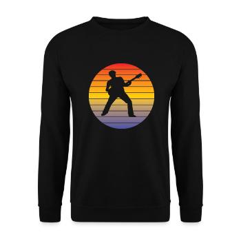 Gitarrist Musik Gitarristin Musiker Band Gitarre - Unisex Pullover - Schwarz - Vorne - Alina (178cm) & Michal (187cm)