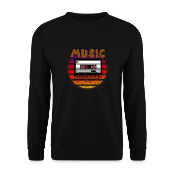 Cassette - Sweat-shirt Unisexe - noir - Devant - Alina (178cm) & Michal (187cm)