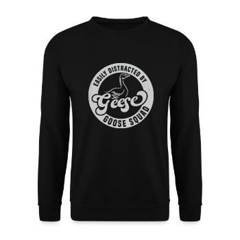 Easily Distracted by Geese Cute Nature Wildlife - Unisex Sweatshirt - black - Front - Alina (178cm) & Michal (187cm)