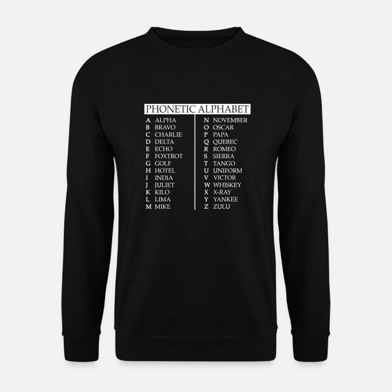 Phonetic alphabet - Unisex Sweatshirt - black
