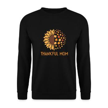 Dankbare Mama - Unisex Pullover - Schwarz - Vorne - Alina (178cm) & Michal (187cm)