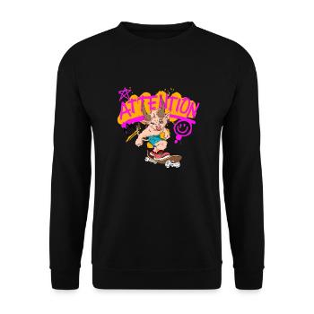 Skate animalier - Sweat-shirt Unisexe - noir - Devant - Alina (178cm) & Michal (187cm)