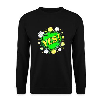 oui chante drôle pas de fille féminisme appliquer toujours - Sweat-shirt Unisexe - noir - Devant - Alina (178cm) & Michal (187cm)