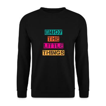 Enjoy - Unisex Pullover - Schwarz - Vorne - Alina (178cm) & Michal (187cm)