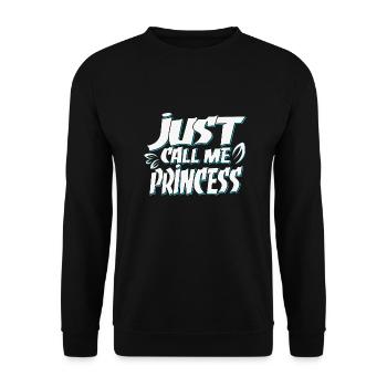 Just call me Princess - Unisex Pullover - Schwarz - Vorne - Alina (178cm) & Michal (187cm)