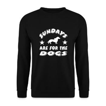 Dackel - Unisex Pullover - Schwarz - Vorne - Alina (178cm) & Michal (187cm)