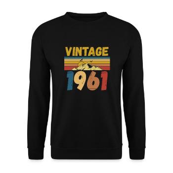 vintage 1961 - Unisex Sweatshirt - black - Front - Alina (178cm) & Michal (187cm)
