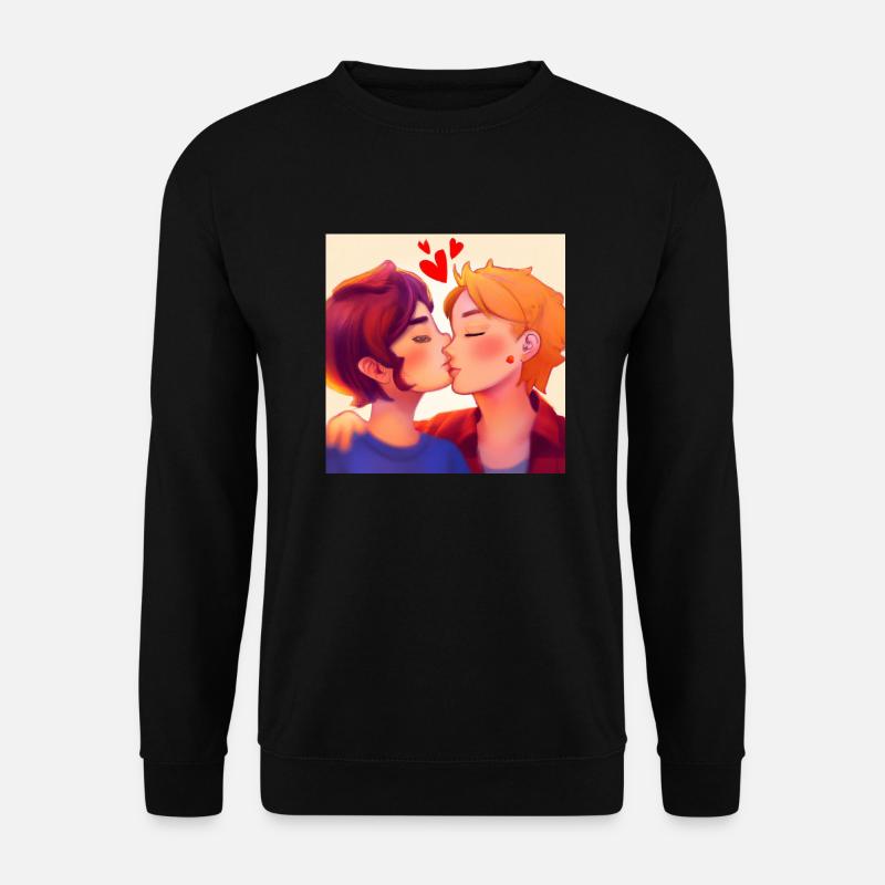 LGBT Queer Kuss 🌈🌈 - Unisex Pullover - Schwarz