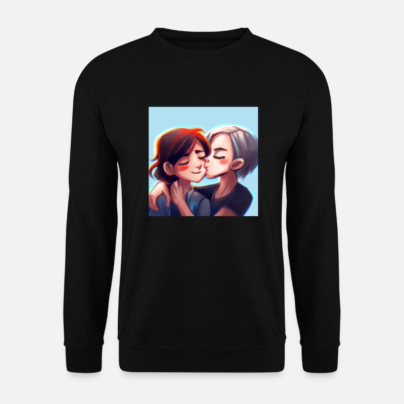 LGBT Queer Kuss 🌈🌈 - Unisex Pullover - Schwarz