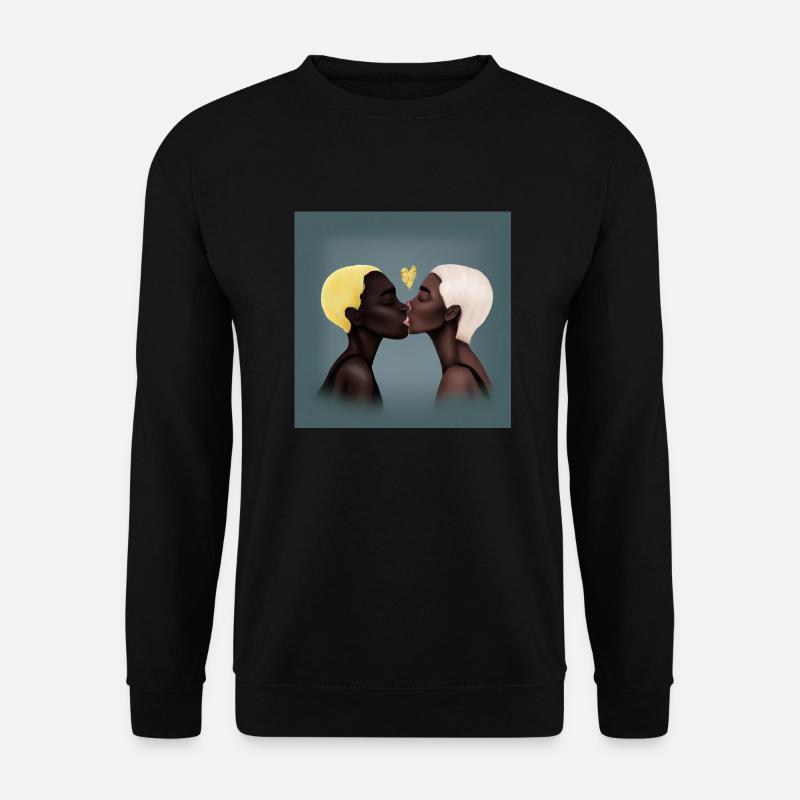 LGBT Queer Kuss 🌈🌈 - Unisex Pullover - Schwarz