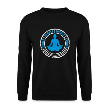 Inspirez expirez Yoga citation - Sweat-shirt Unisexe - noir - Devant - Alina (178cm) & Michal (187cm)