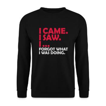 I came saw forget - Unisex Pullover - Schwarz - Vorne - Alina (178cm) & Michal (187cm)