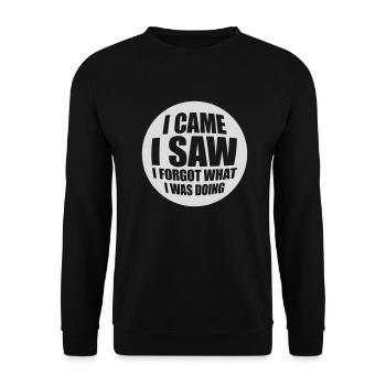 I came saw forget - Unisex Pullover - Schwarz - Vorne - Alina (178cm) & Michal (187cm)