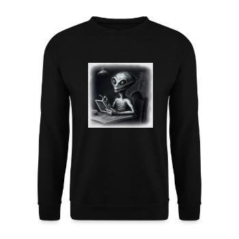 alien noir - Unisex Sweatshirt - black - Front - Alina (178cm) & Michal (187cm)
